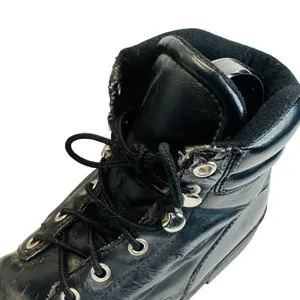 Justin Basics Black Leather Roper‎ Lace-Up Boots Women's 6B Work Western Vintage thumbnail 10