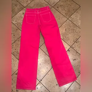⭐Zara Fuchsia Straight-Leg Jeans thumbnail 4