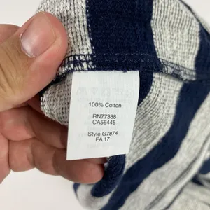 Madewell Shirt Womens Small Blue Off The Shoulder Striped‎ Jersey Knit Cotton thumbnail 7