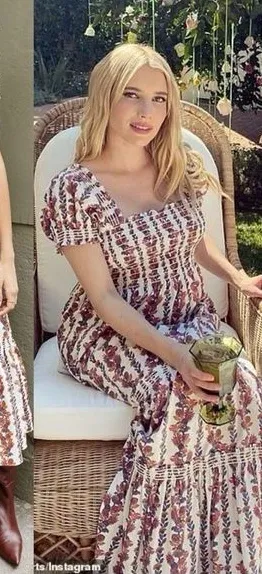 OPT Daphne Smocked Dress Small White thumbnail 1