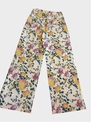 Entro Floral Print Wide Leg Pants Size S thumbnail 2