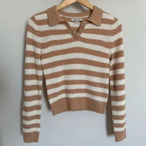 American Eagle Striped Polo Henley Sweater Size XS NWOT thumbnail 3