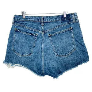 NEW Abercrombie & Fitch Curve Love Mom Short High Rise Blue Jean Shorts Sz 14 32 thumbnail 2