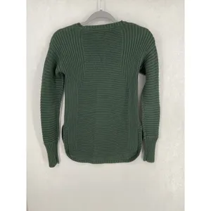 Aspen Women Sweater Dark Green Mixed Ribbed Knit Crew Neck XS thumbnail 3