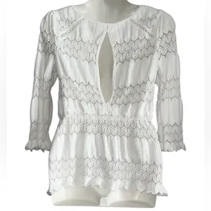 Free People Cream Lace Detail Blouse thumbnail 8