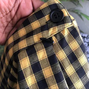 NEW NWT Clueless Cher Y2K 2000s Yellow Plaid Pleated Micro Mini Skirt Preppy Dark Academia Whimsigoth Schoolgirl Retro Black Sz 6 Waist:14” flat Length:14.5” thumbnail 4