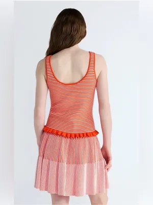 Free Assembly stripped Skirt Set M Orange Size M thumbnail 2