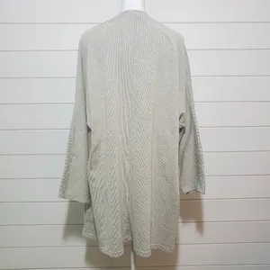 DONNI Anthropologie Sandwash‎ Cardigan OSFM Ribbed Sweater Coat Gray One Size thumbnail 5