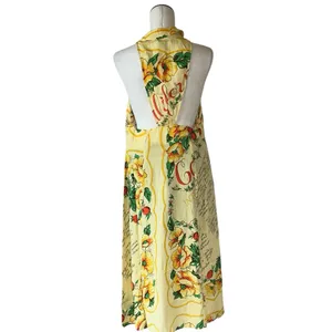NWOT Urban Outfitters Floral Yellow Newspaper Print Shirt Dress thumbnail 6