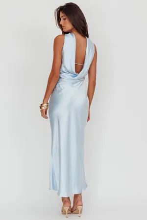 Selfie Leslie Damsel Reverse Halter Maxi Dress Large thumbnail 2