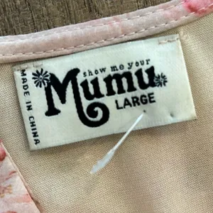 show me your mumu granada ruffle hydrangea blooms floral print midi dress thumbnail 5
