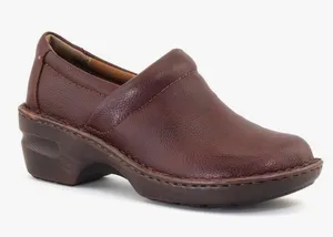 BOC Peggy Dark Brown Pebbled Comfort Slip On Clogs Women 8 thumbnail 1