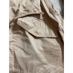 Zara Basic Parka Jacket Size Small Tan Utility Hooded Cotton Blend Coat thumbnail 5