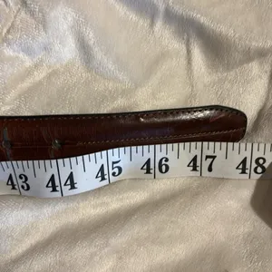 Chaps Cognac Colored Leather Belt Size40…. Sold As A Mans Belt But Is Unisex.. thumbnail 9