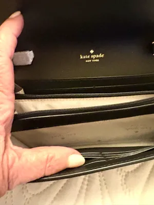 Kate Spade New York Darcy Chain Wallet Crossbody in black. thumbnail 5