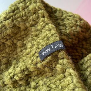 WW Knits Olive Green Chunky Hand Knit Wool Headband Ear Warmer One Size thumbnail 5