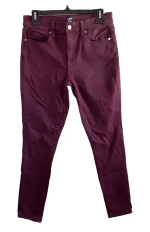 Gap Regular‎ True Skinny Vamp Red Denim Jeans 28R thumbnail 1