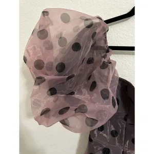NEW Asos Dress Size 6 Women's Organza Overlay Puff Sleeve Midi Polka Dot Dress thumbnail 6