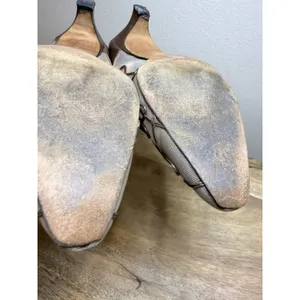 Vintage Paloma Italy Bronze Mesh Kitten Heels 8.5B Soutache Y2K Needs Repair thumbnail 14