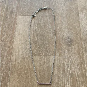 Silver bar necklace thumbnail 2