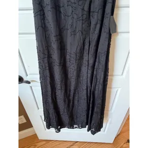 Lulus Amiri Black Floral Burnout Shift Maxi Dress XS Gothic Romantic Formal thumbnail 6
