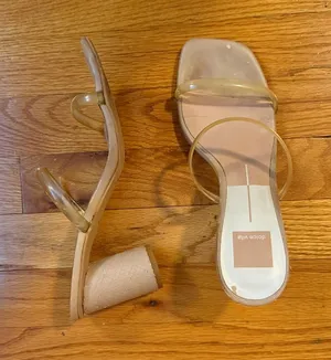 Dolce Vita neous Clear Beige Block Heel Sandals thumbnail 1