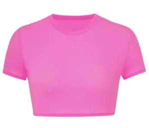 Skims Fits Everybody Super Cropped T-Shirt Pink Size Large thumbnail 1