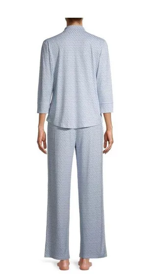 C WONDER Womens 3/4 Sleeved PJ Set Size XL Blue Soft Polyester Spandex New thumbnail 5