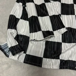 Dressed in Lala Black White Checkered Top Sz Large thumbnail 4