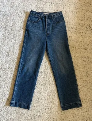 Levi‘s Cinch Ribcage Straight Ankle‎ Jeans Sz 28 in Blue Viral Trend thumbnail 1
