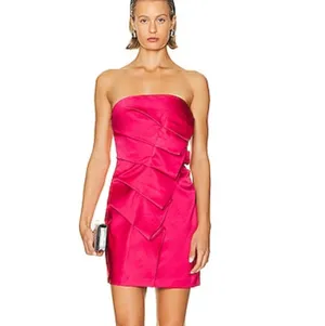 Revolve NWT A.L.C. Talita Ruffle Strapless Dress in pink. Size 12 thumbnail 9