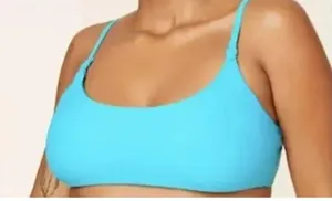 NWT Andie Swim The Riviera Bikini Top Adjust Straps Removable Cup M Coastal Blue thumbnail 9