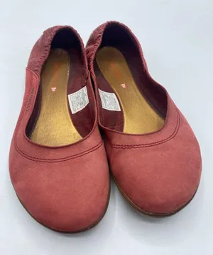 Merrell Suede Vibram Sole Ballet Flats Women’s 5.5 Comfort Shoes Red Port thumbnail 1