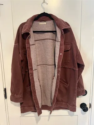 We The Free Free People Dawson Chore Jacket in Washed Chocolate Brown Size Medium thumbnail 10