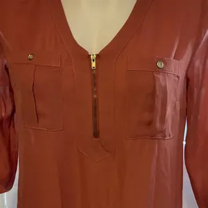 Wishful Park Rust V-Neck Blouse thumbnail 2