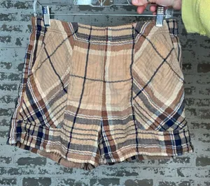 Aerie | women brown plaid shorts thumbnail 1
