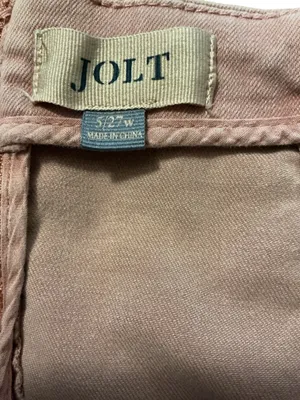 Jolt Blush Pink Denim Mini Skirt - High Waisted - Size 5 / 27W thumbnail 3