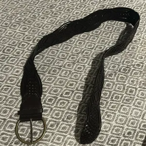 Chunky Brown Braided Leather Belt‎ thumbnail 2