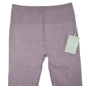 Everlane‎ Seamless Legging Ribbed High Waist M L Light Purple Lilac thumbnail 3