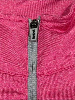 Reebok 1/4 Zip-Up Top Women’s Size Medium Pink Long Sleeve Compression Top thumbnail 7