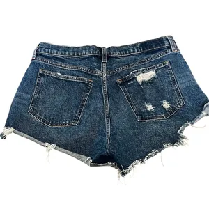 Abercrombie & Fitch Women's Curve Love Denim Cutoff Shorts Size 30 Blue thumbnail 7