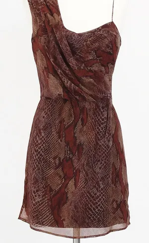 W118 by Walter Baker One Shoulder Brown Dress thumbnail 1