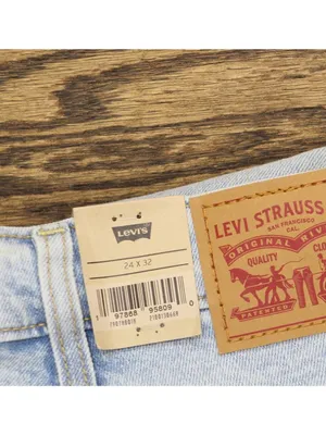 Levi's Womens Ribcage Straight Full Length Jeans Button Fly All Alone Blue 24x32 thumbnail 8