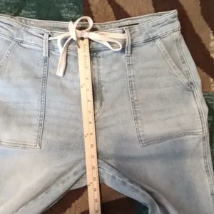 Judy Blue Stretchy Drawstring Tie Jogger Jeans High Rise Tummy Control Sz 32 thumbnail 7