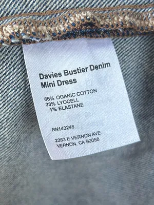 Reformation Davies Bustier Denim Mini Dress in Laguna Size 2 Gently Used Western thumbnail 7