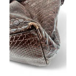 Cole Haan Bethany Snakeskin Leather Purse Shoulder Medium Sized Top Bag thumbnail 6