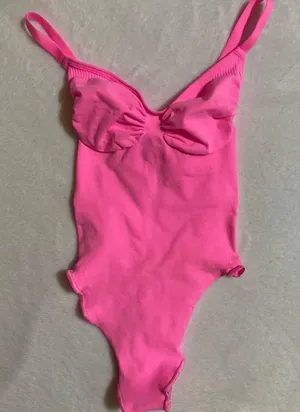 SKIMS PINK Sculpting Thong Bodysuit XS thumbnail 3