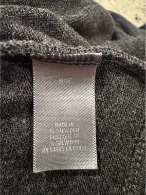 Aerie Medium Charcoal Gray Hooded Poncho Sweater thumbnail 4