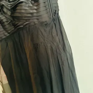ONE33 SOCIAL Black Pink Floral Roses Chiffon Strapless Maxi Gown size 0 thumbnail 12