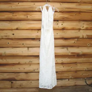DB Studio Stretch Lace Halter Neck Gown White Size 14 thumbnail 10